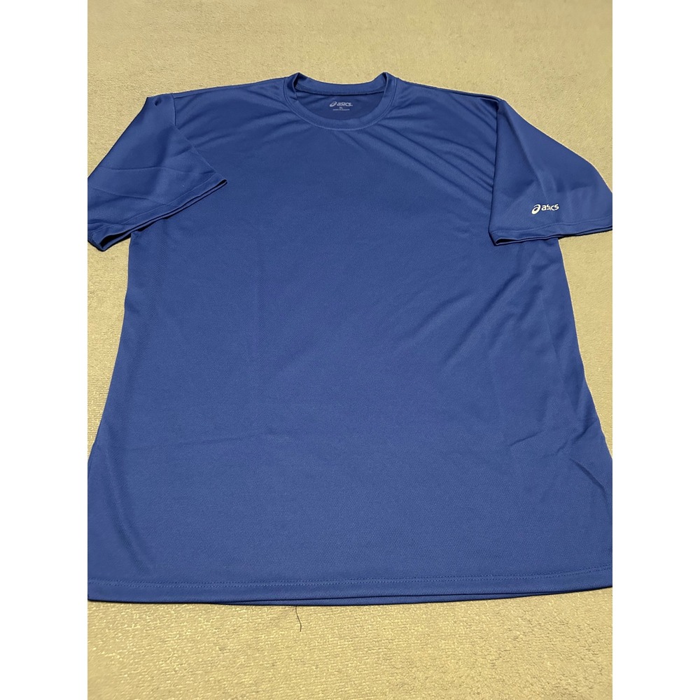 ASICS Core Run Shirt Mens XL Blue Short Sleeve Performance Tee MR501C NEW - Picture 1 of 7